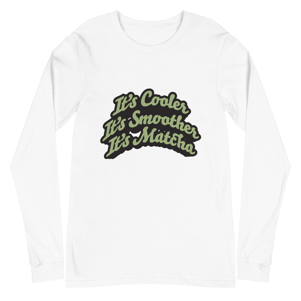 Matcha Bro "Cooler, Smoother, Matcha" Unisex Long Sleeve Tee | Bella + Canvas 3501
