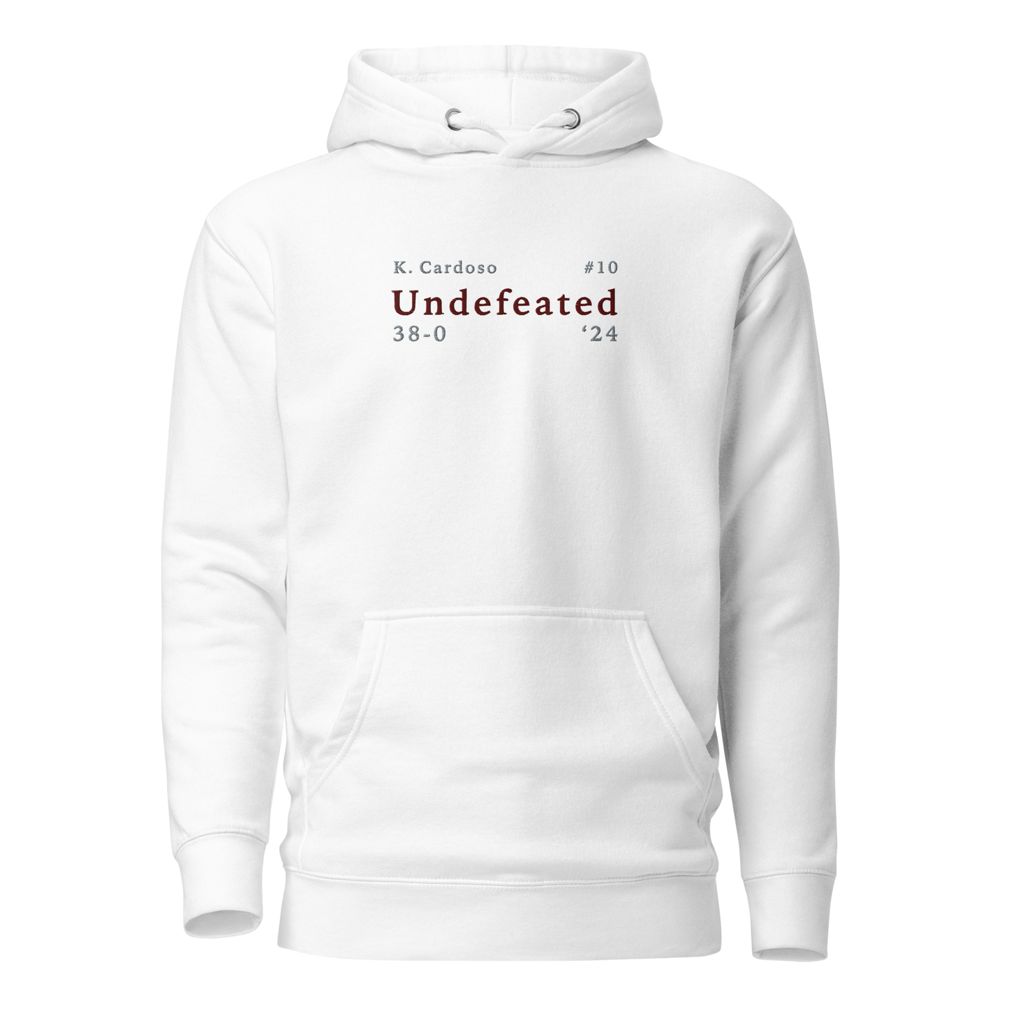 Kamilla Cardoso "Undefeated" Hoodie White