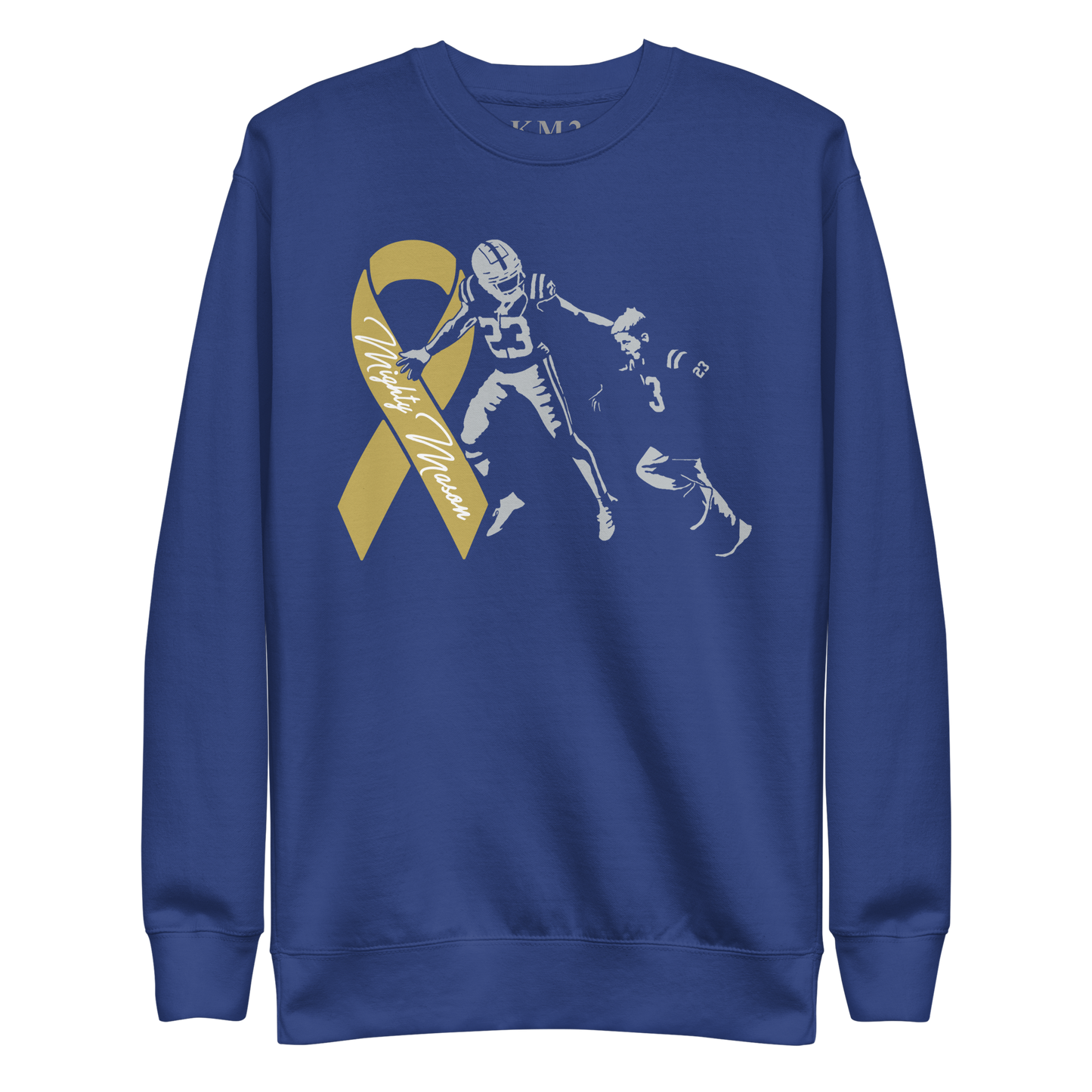 Kenny Moore II "Mighty Mason 2023" Sweatshirt Blue