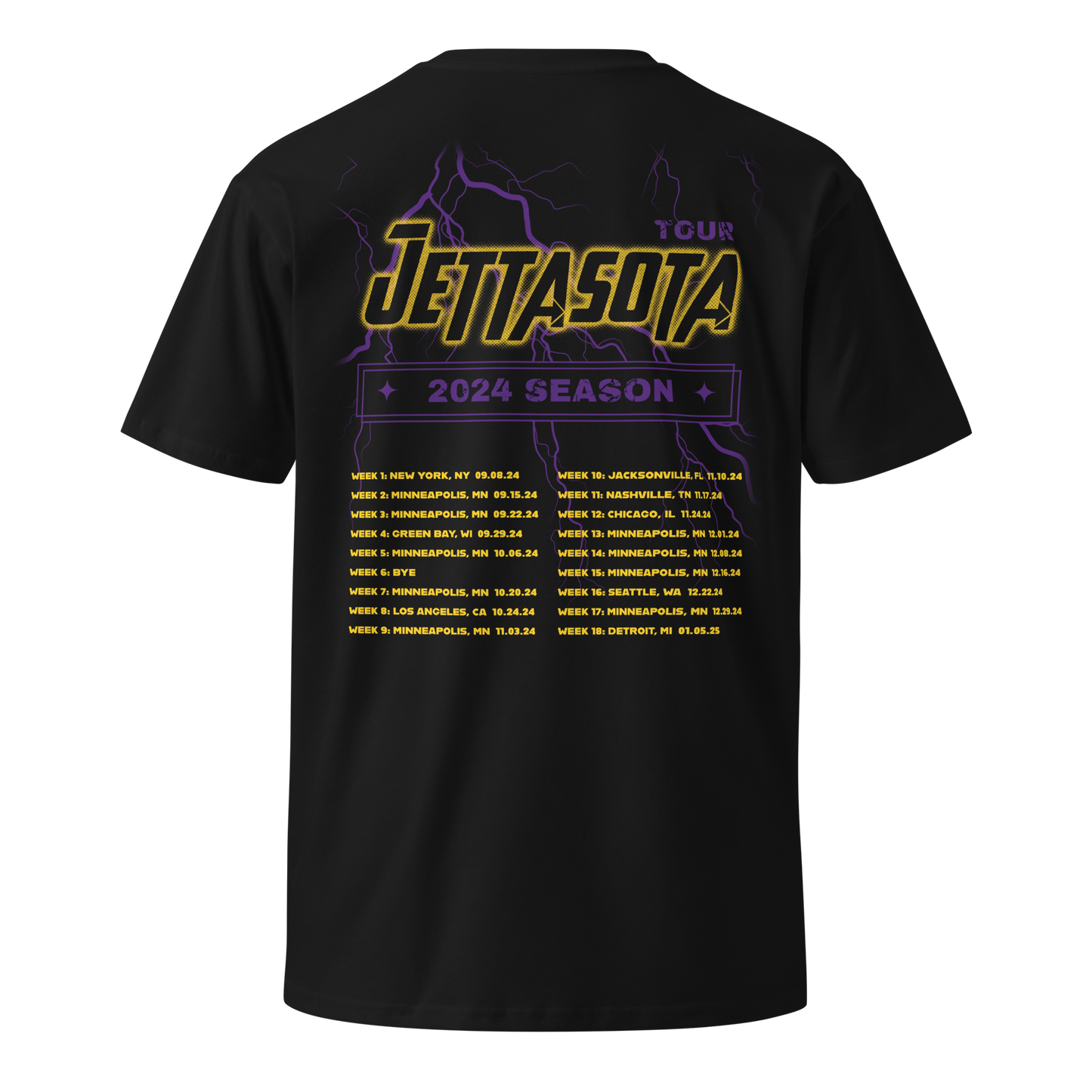 Justin Jefferson "Jettasota Tour 2024" Unisex T-shirt Black