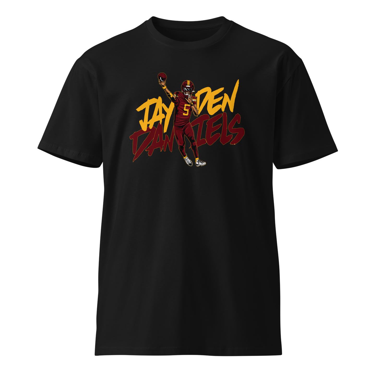 Jayden Daniels "Illustration" Unisex T-Shirt Black