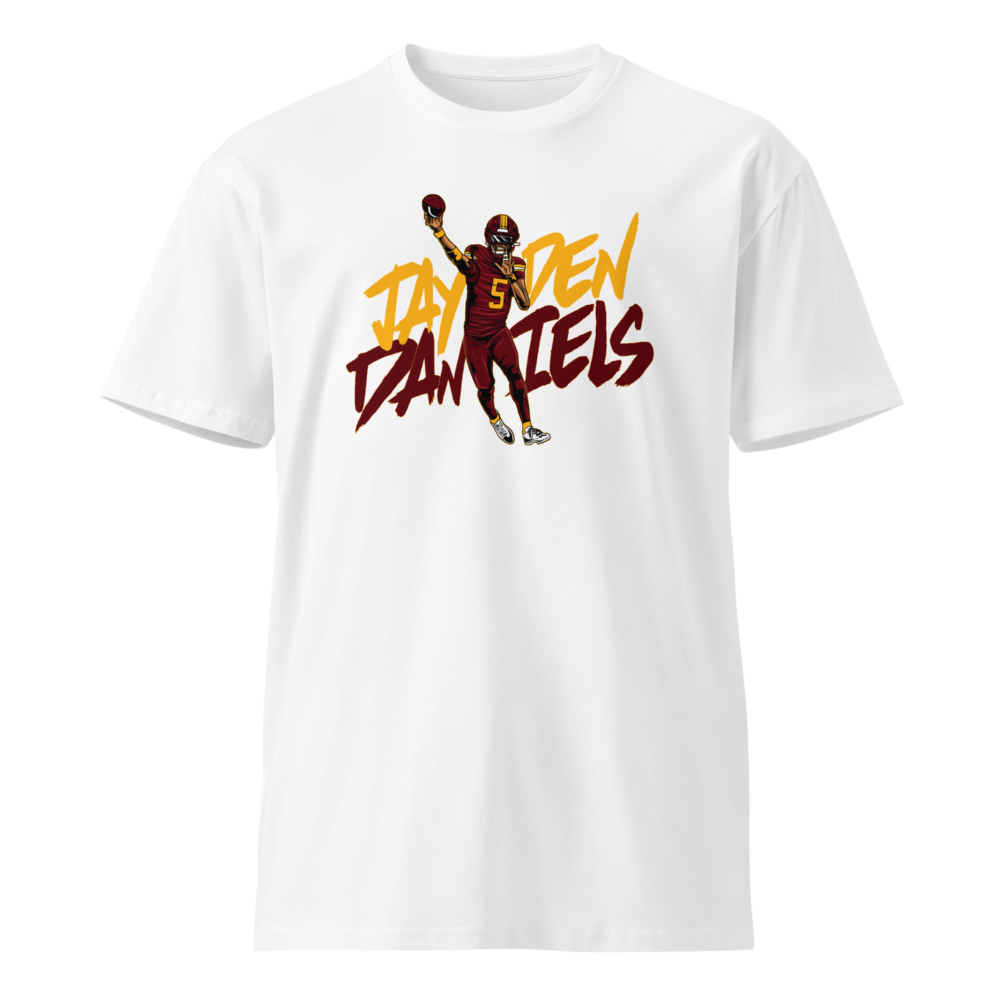 Jayden Daniels "Illustration" Unisex T-Shirt White