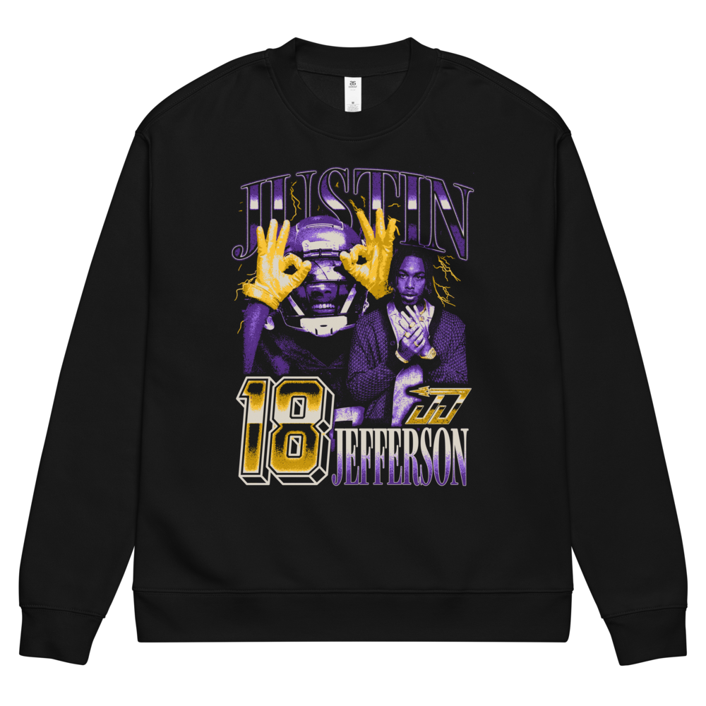 Justin Jefferson Vintage Crewneck Black