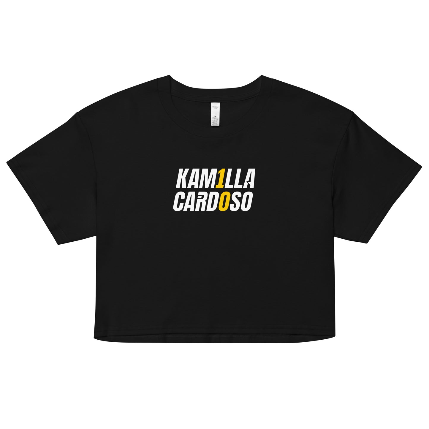 Kamilla Cardoso "Logo Lockup" Crop Tee