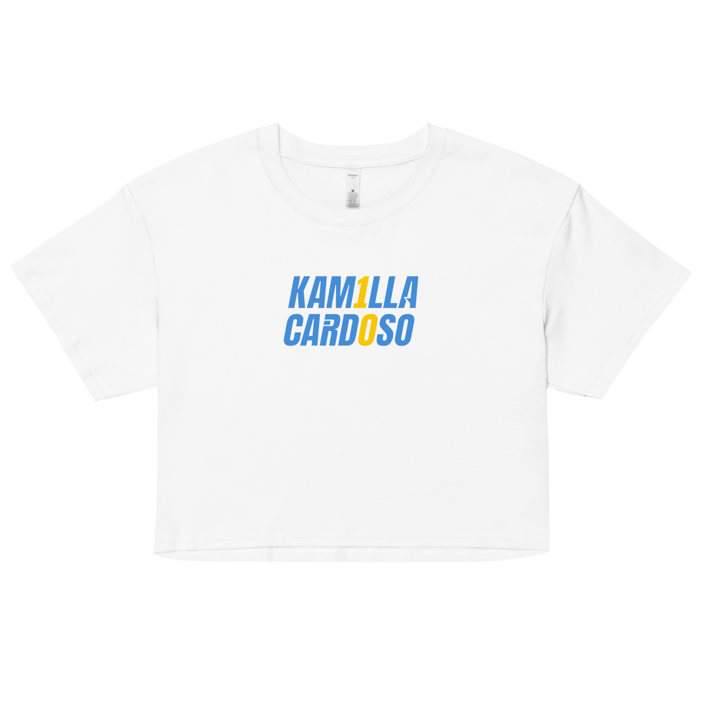 Kamilla Cardoso "Logo Lockup" Crop Tee