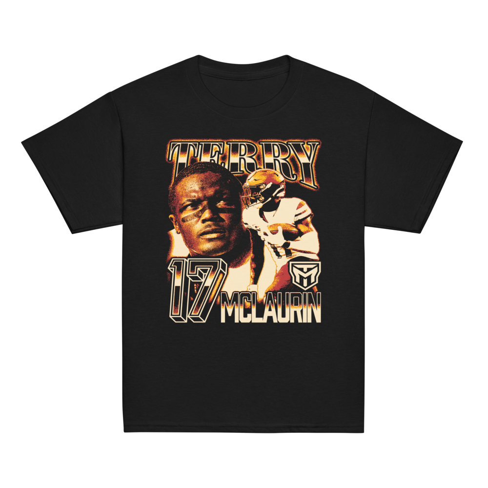 Terry McLaurin Vintage Youth T-shirt Black