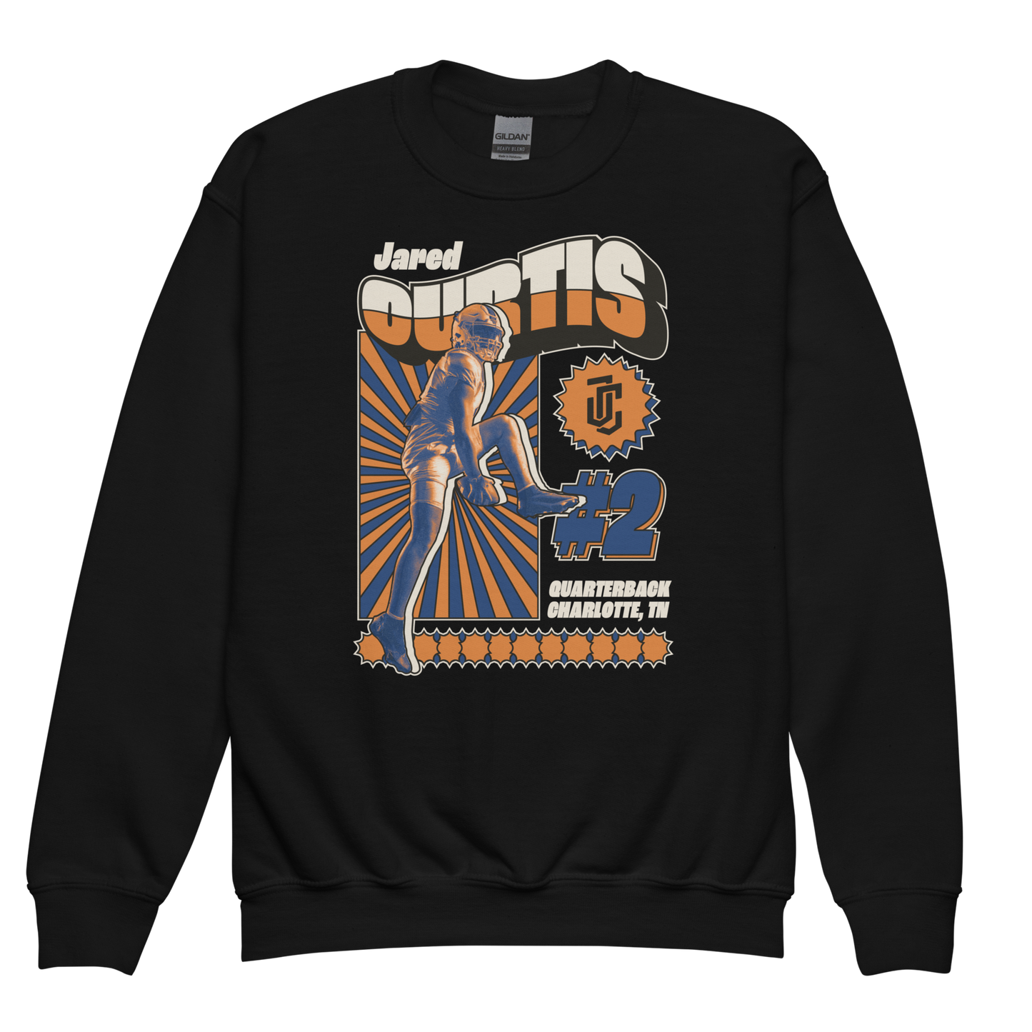 Jared Curtis "Retro" Youth Crewneck