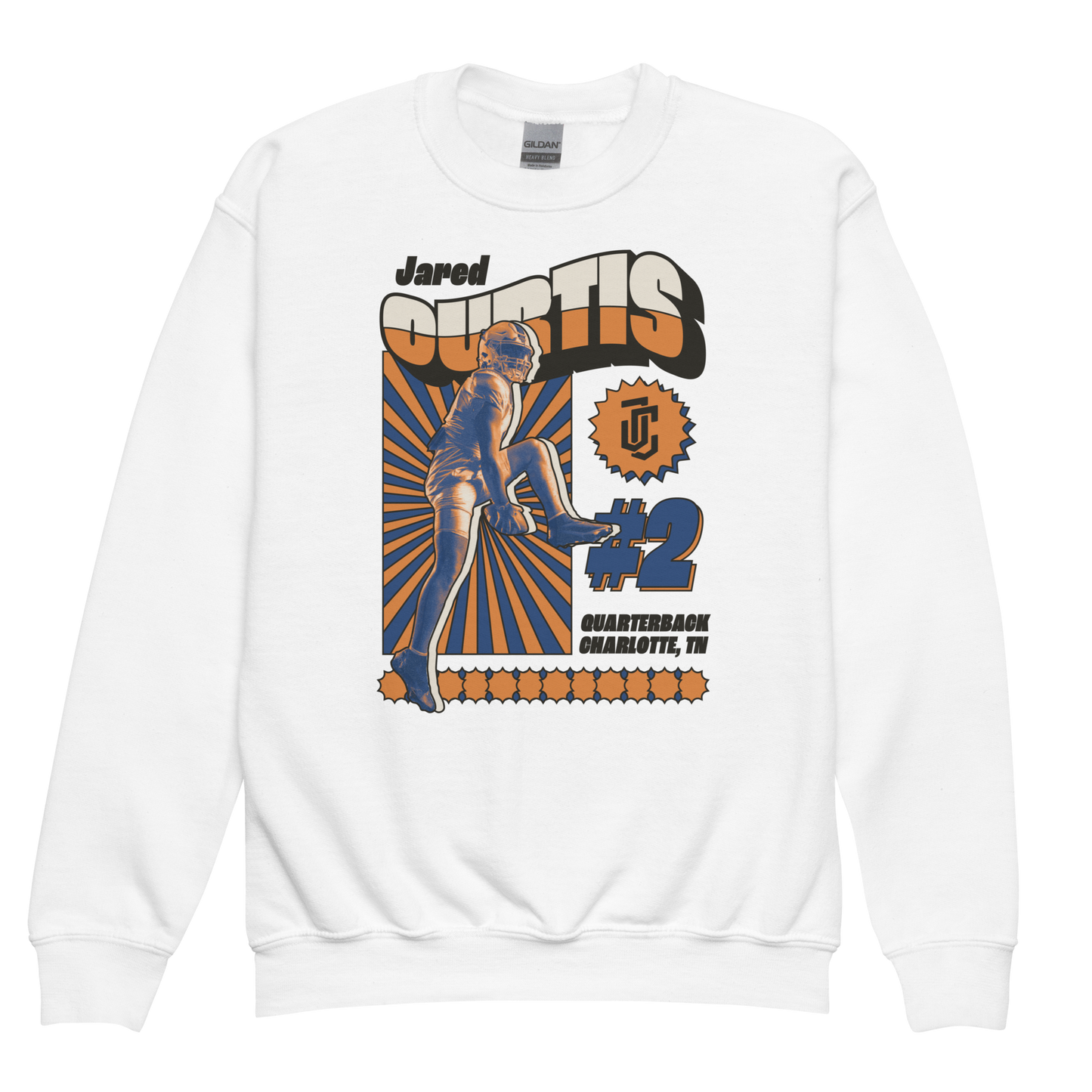 Jared Curtis "Retro" Youth Crewneck