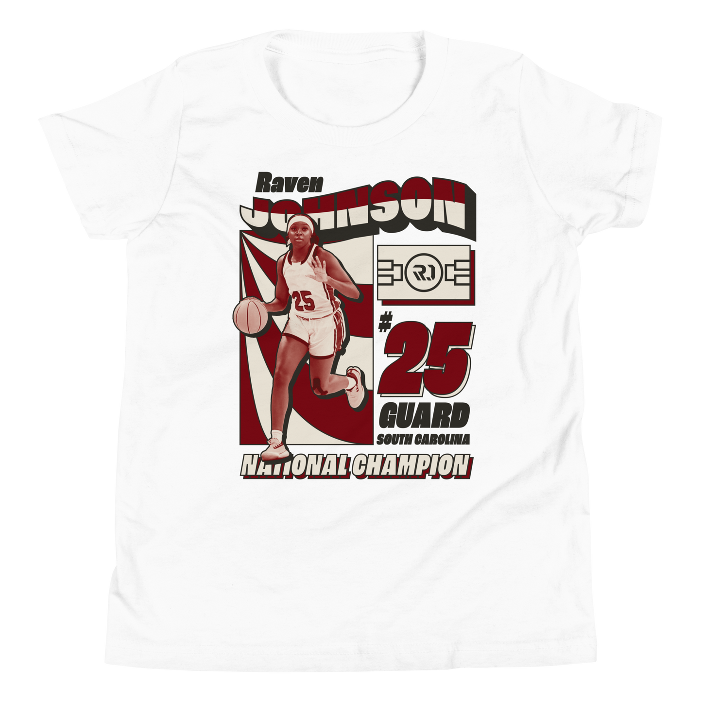 Raven Johnson "National Champion" Youth Shirt White