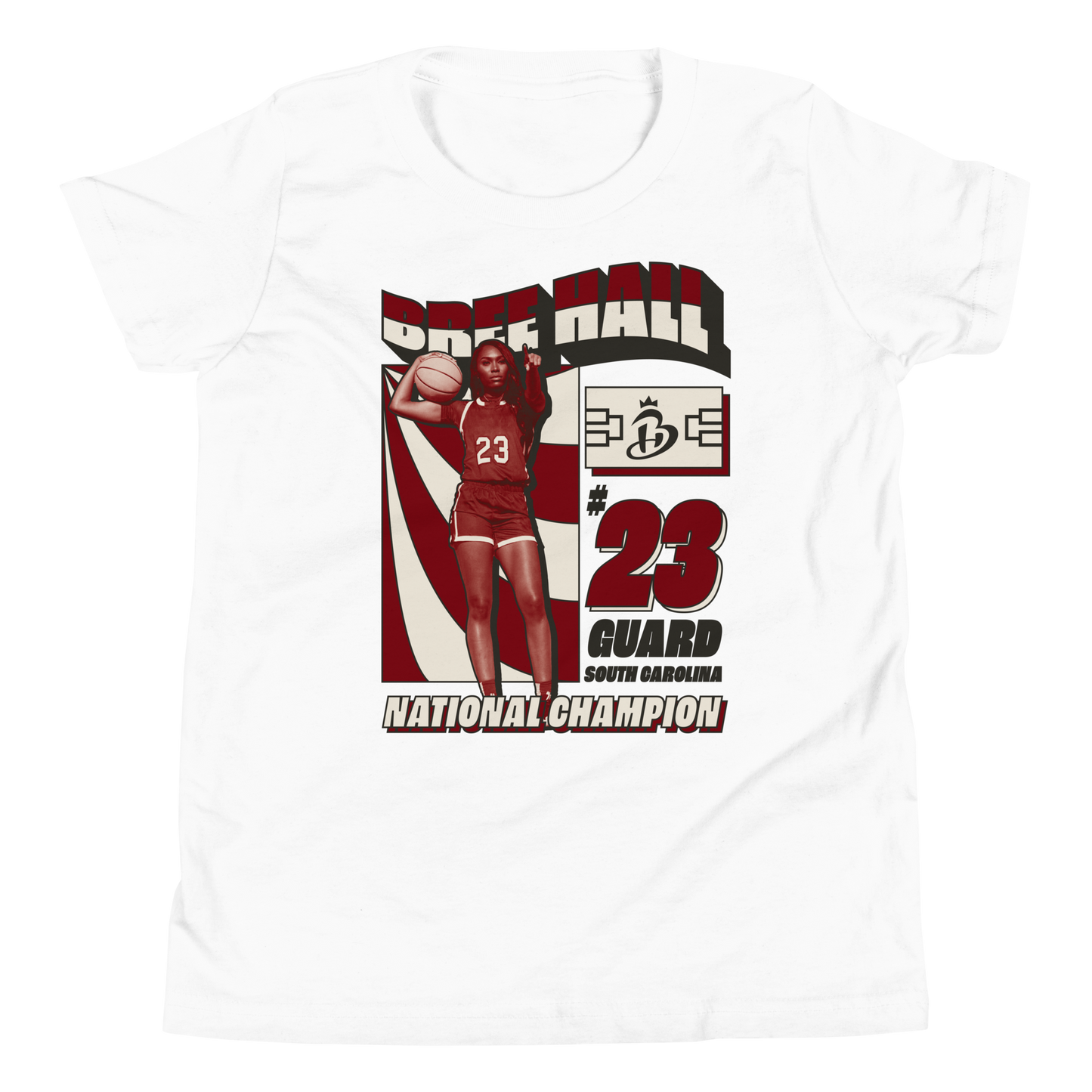 Bree Hall "National Champion" Youth Shirt White