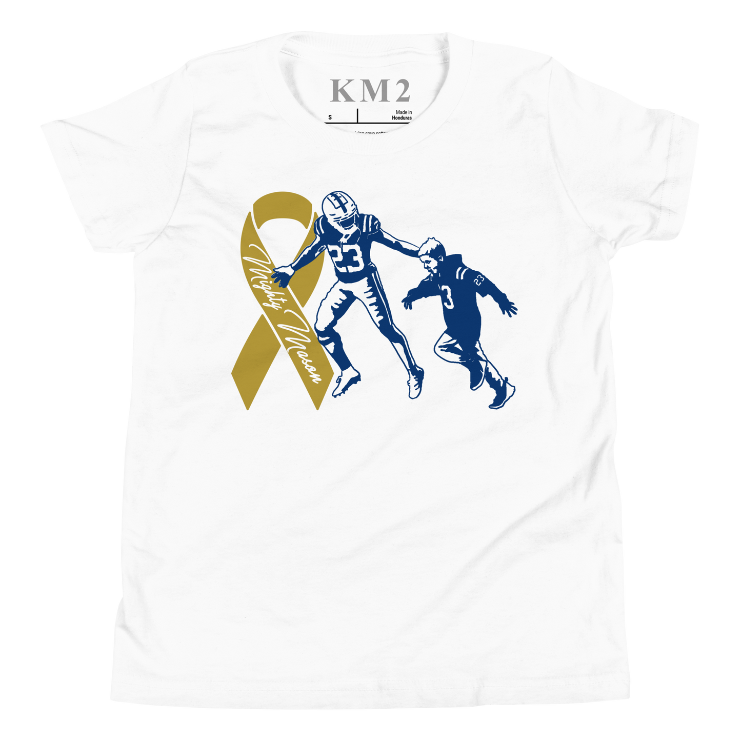 Kenny Moore II "Mighty Mason 2023" Youth T-shirt White