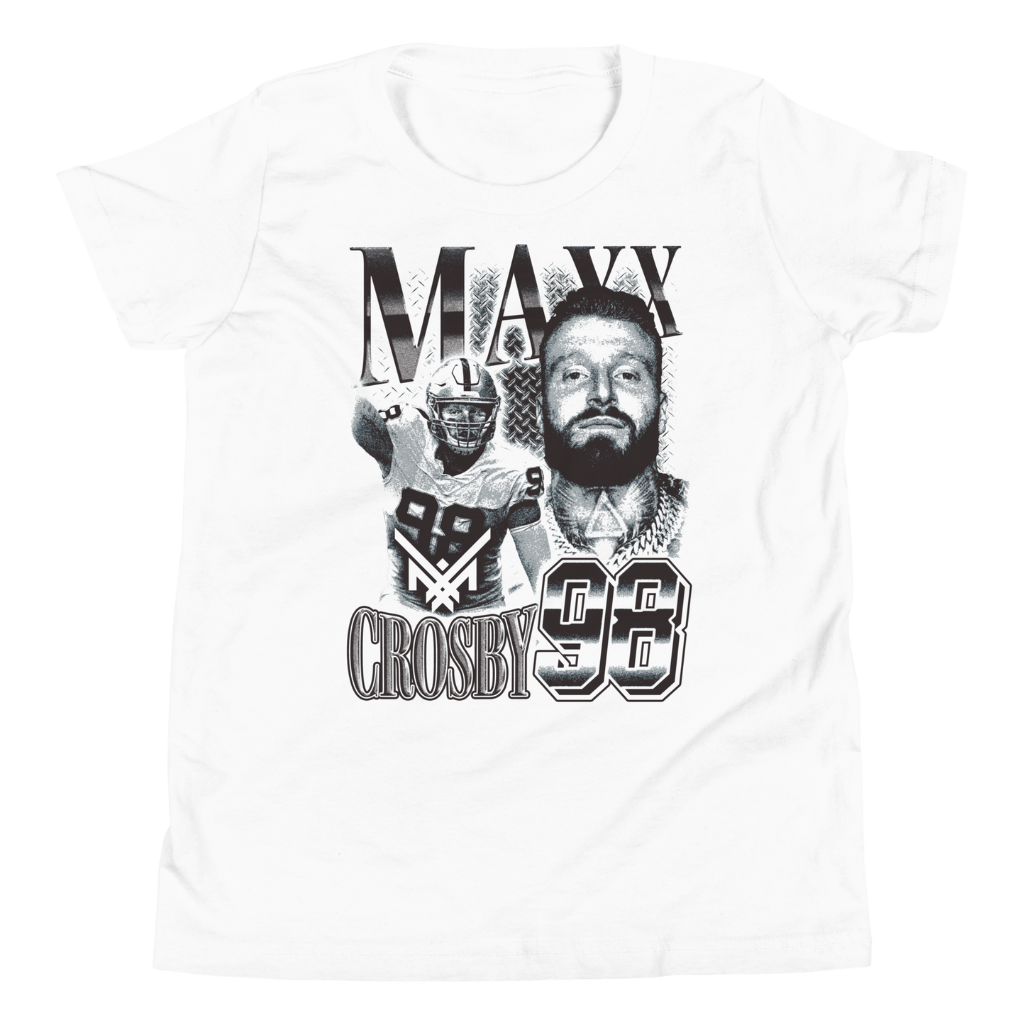 Maxx Crosby "Vintage" Youth T-shirt White