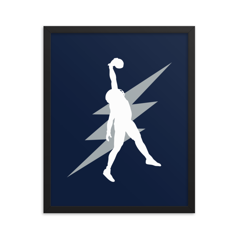 Kenny Moore "Interception Silhouette" Framed Poster