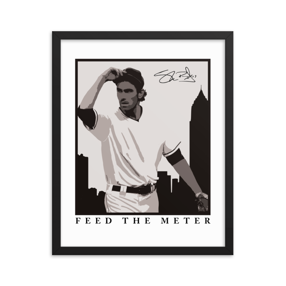 Shane Bieber "Feed The Meter" Framed poster