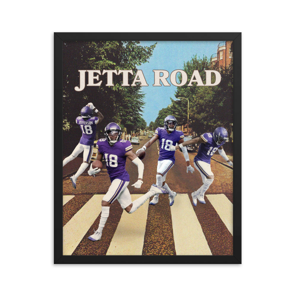 Justin Jefferson "Jetta Road" Framed poster