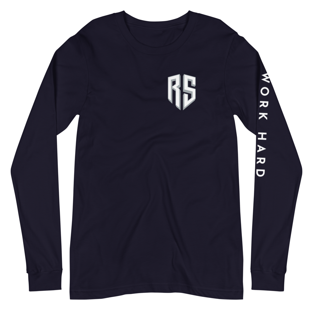 Rigo Sanchez "Work Hard" Long Sleeve T-shirt Navy