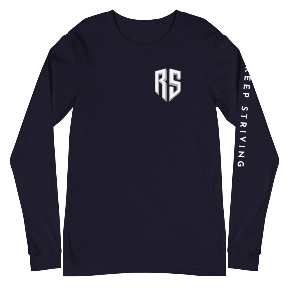 Rigo Sanchez "Keep Striving" Long Sleeve T-shirt Navy