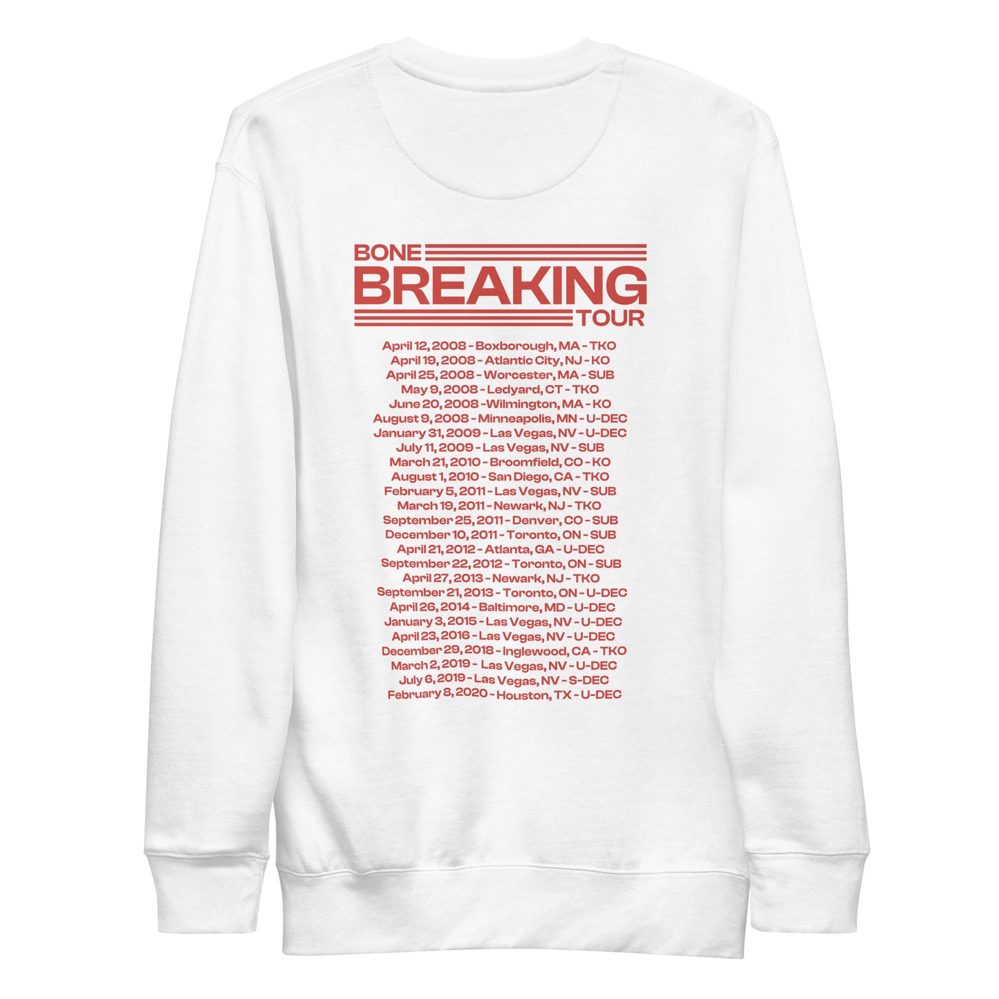 Jon Jones "Bone Breaking Tour" Sweatshirt