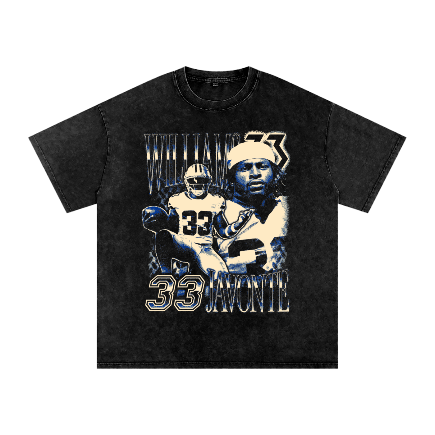 Javonte Williams Vintage Oversized Washed T-shirt