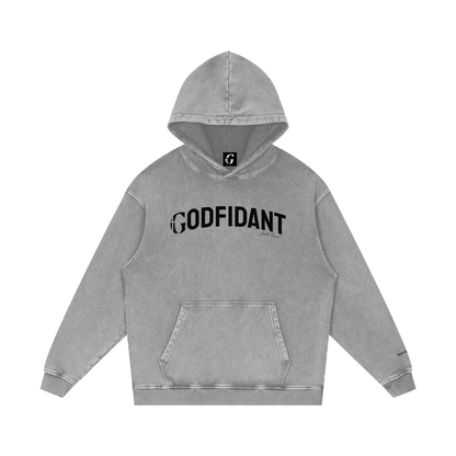 Snow Washed Loose Cotton Hoodie