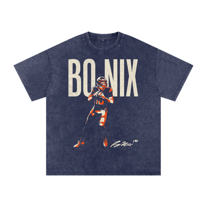 Bo Nix Halftone Boxy Washed T-shirt