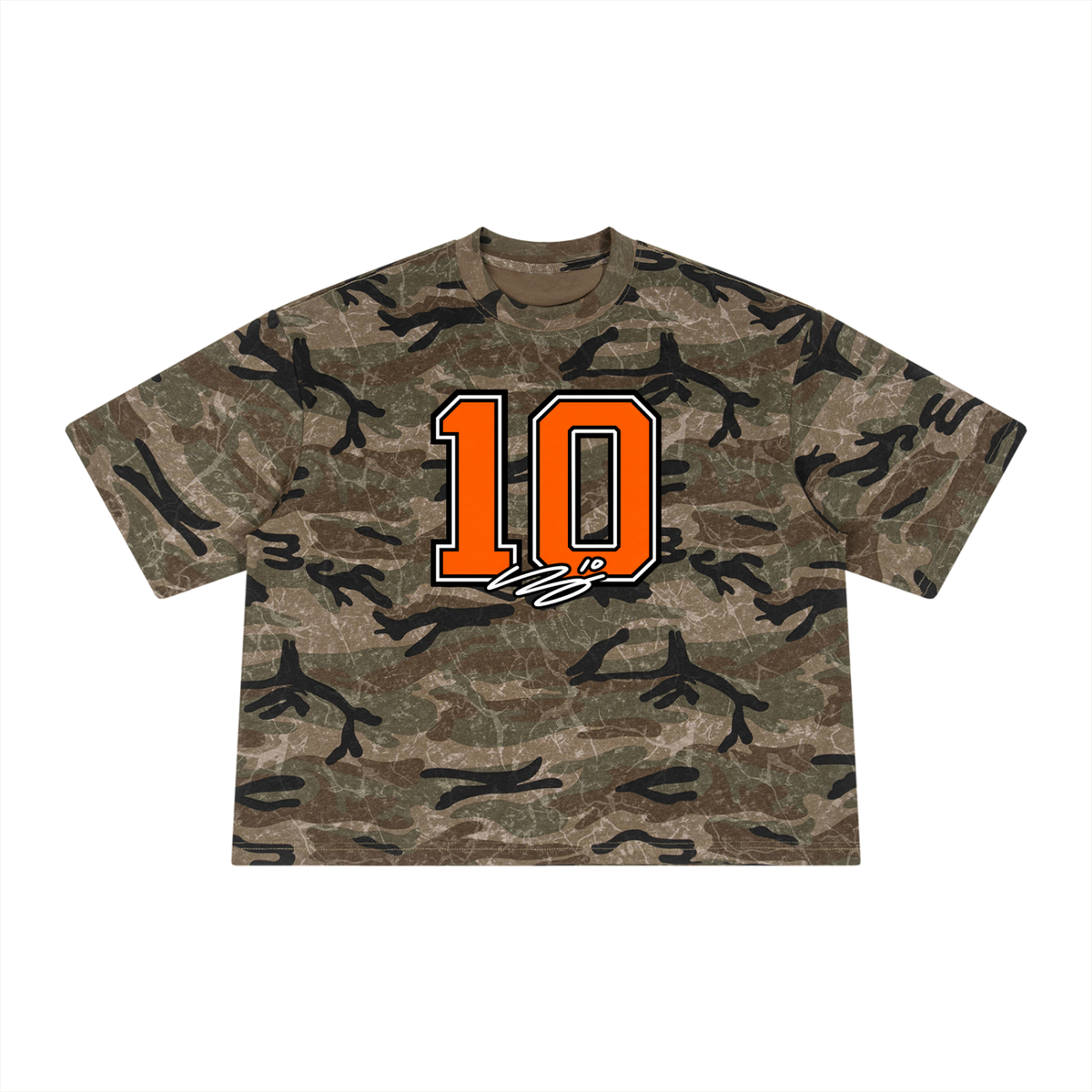 Bo Nix Signature Number Boxy Boxy T-shirt