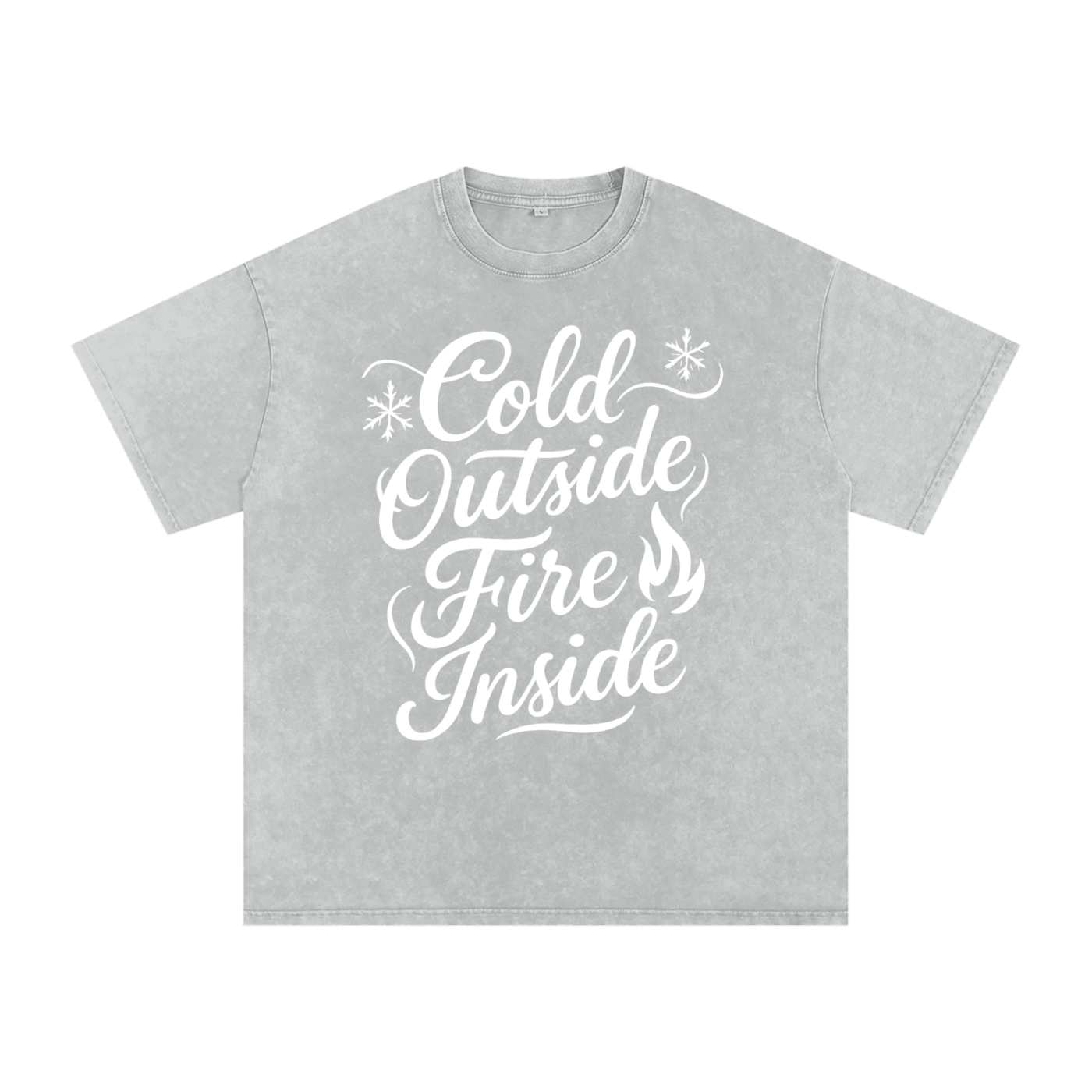 Snow Washed Oversized Cotton T-Shirt