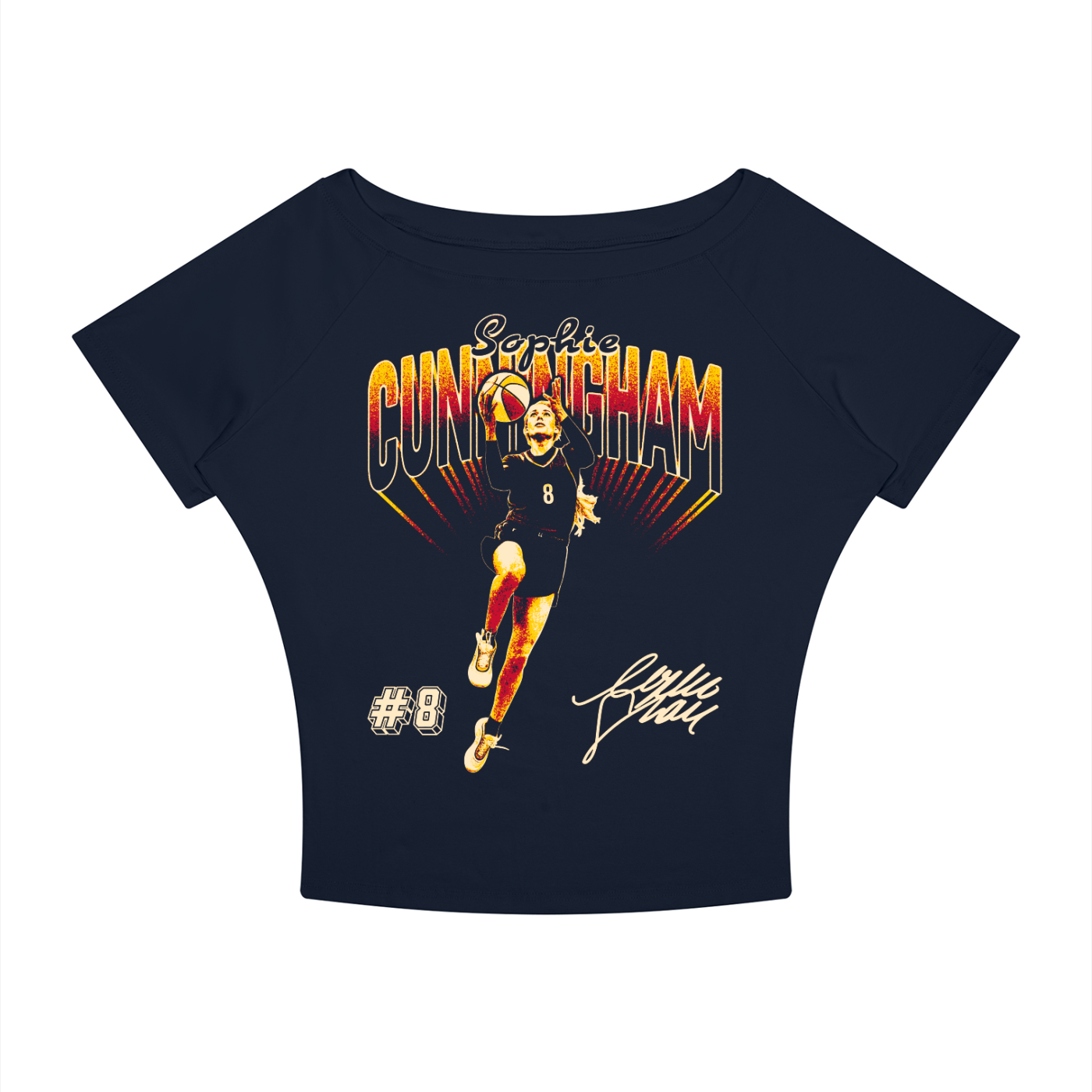 Sophie Cunningham "Portrait" Boatneck Raglan Tee