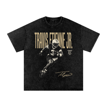 Travis Etienne Jr. Halftone Oversized Washed T-Shirt