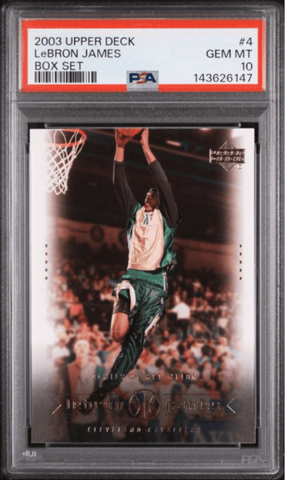 Graded 2003 Upper Deck LeBron James #4 Box Set Rookie RC Basketball Card PSA 10 Gem Mint