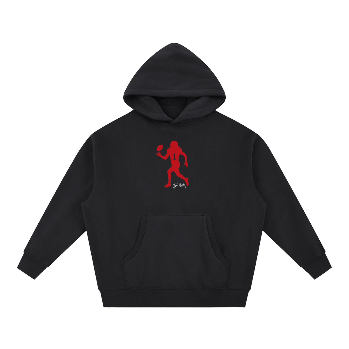 Xavier Worthy Silhouette Oversized Boxy Hoodie