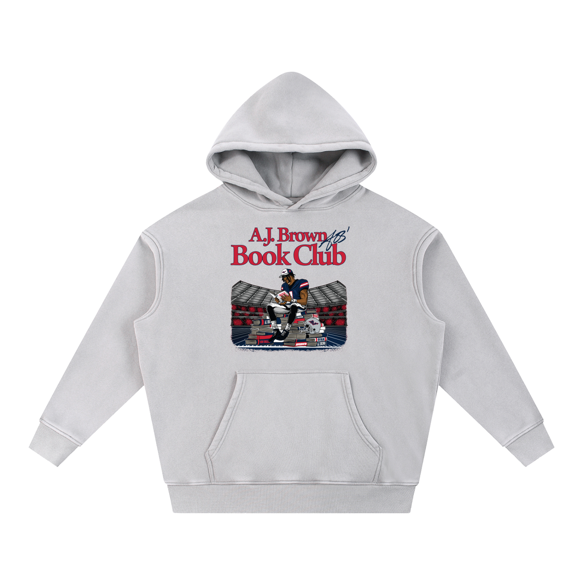 AJ Brown Illustration Oversized Washed Hoodie