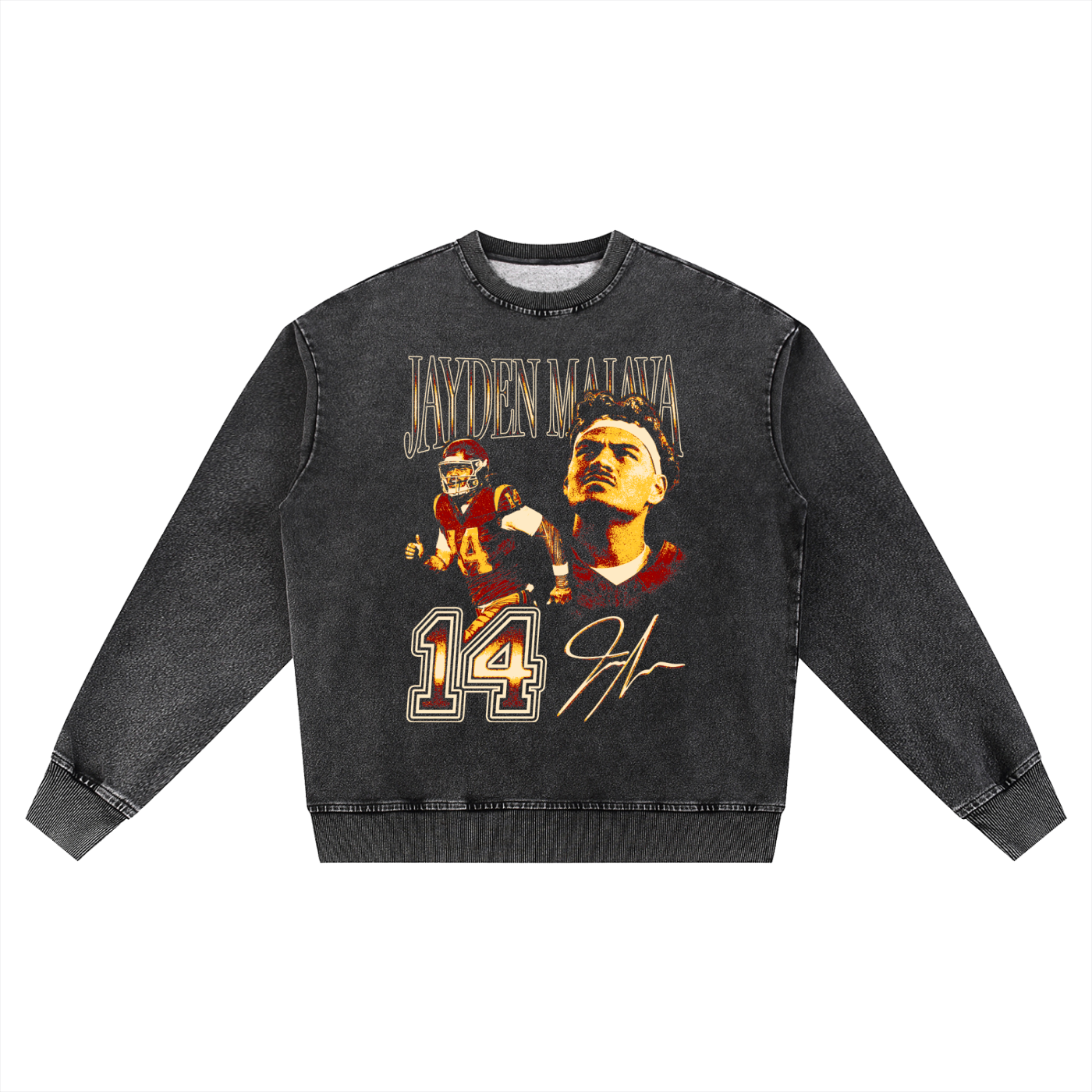 Jayden Maiava Vintage Oversized Washed Sweatshirt