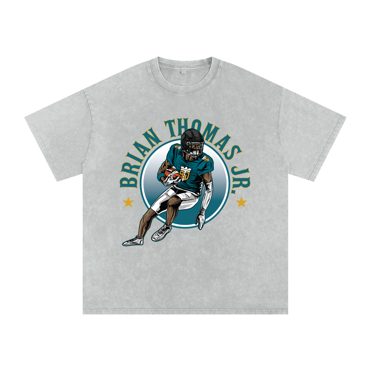Brian Thomas Jr Illustration Oversized Washed T-shirt