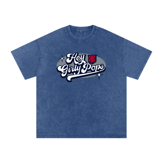 KK Arnold "Hey Girly Pop" Oversized Stonewash T-shirt