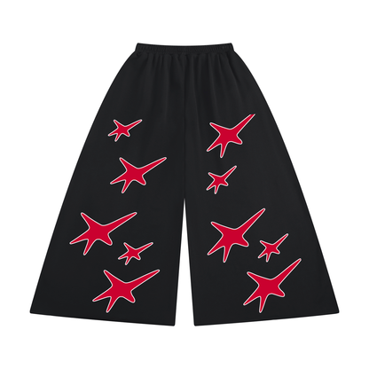 Women's Raw Edge Wide Leg Sweatpants