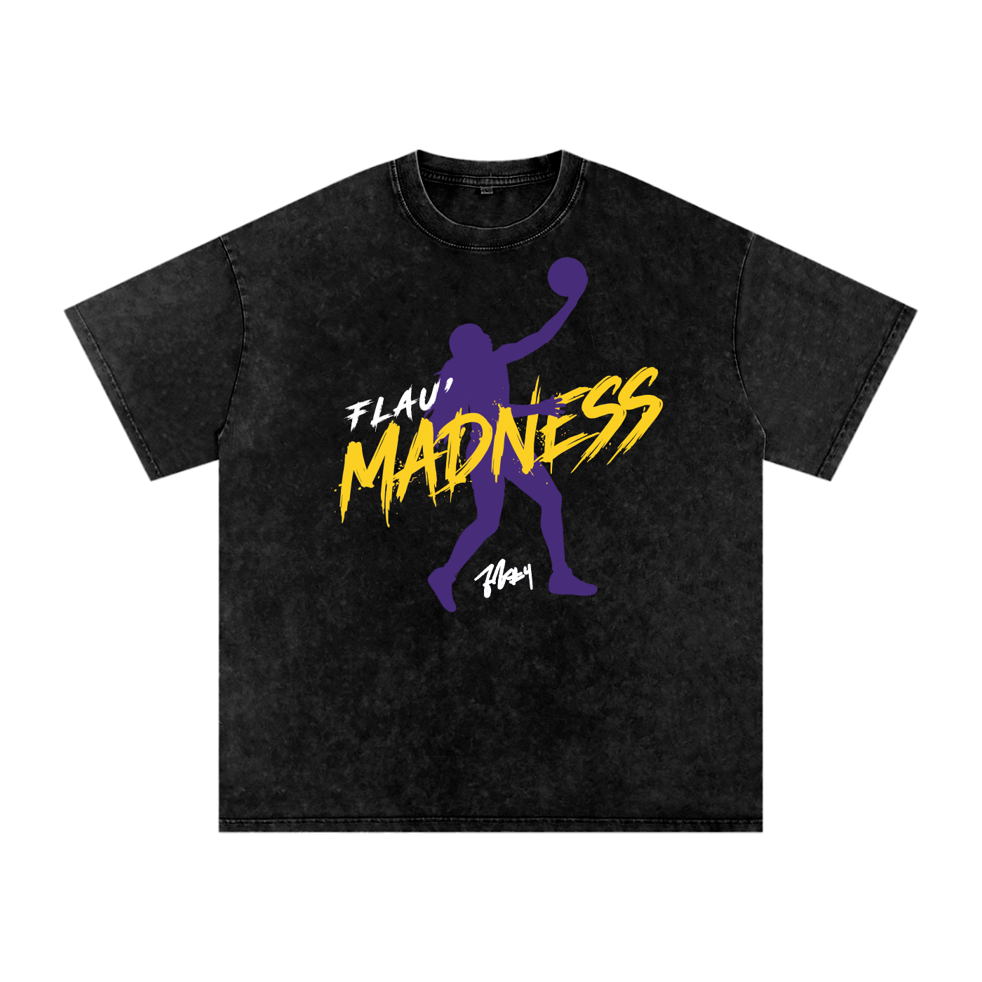 Flau'jae Johnson "Flau' Madness" Washed Box T-shirt Black