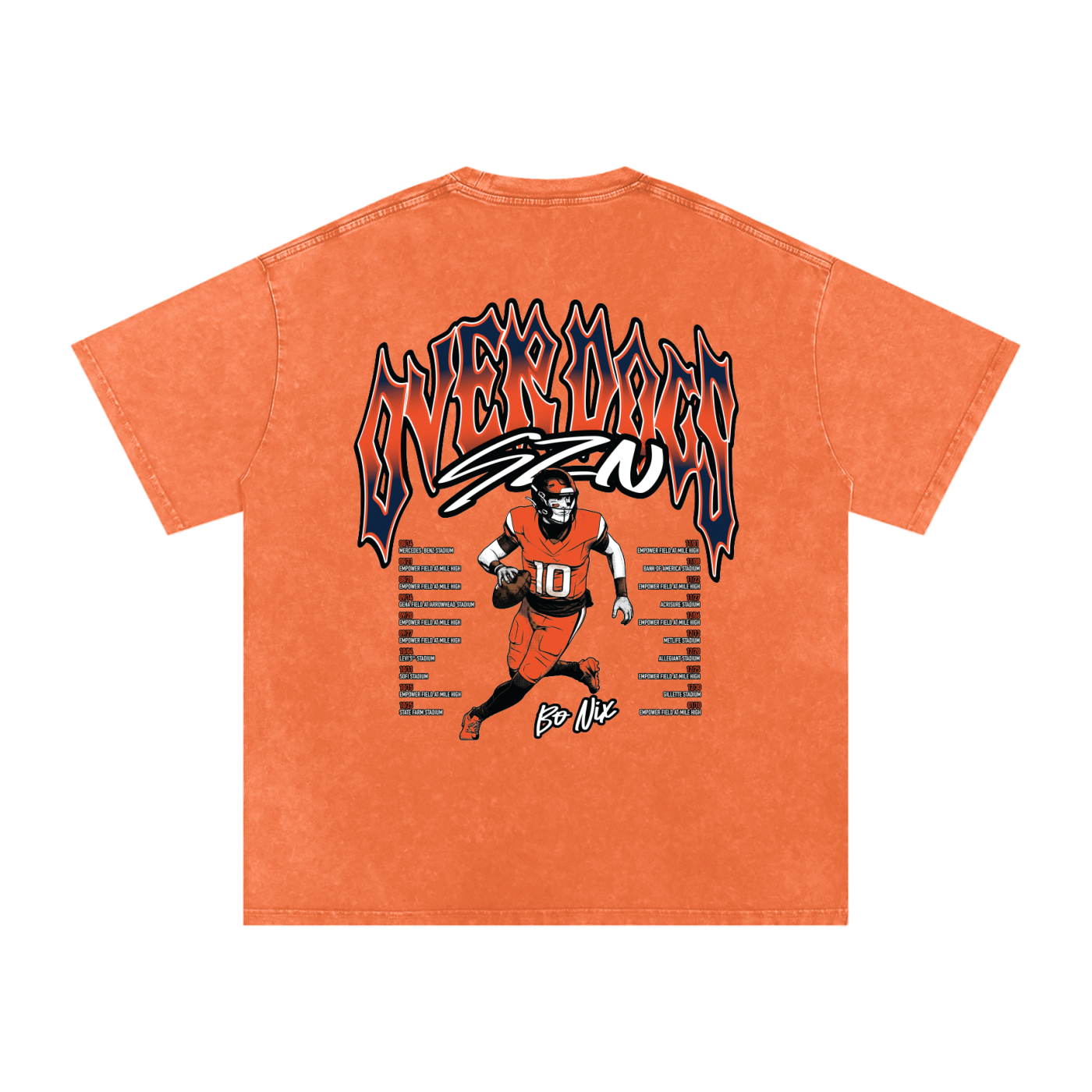 Bo Nix "Overdogs Tour" Boxy T-Shirt