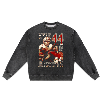 Kyle Juszczyk Vintage Oversized Washed Sweatshirt