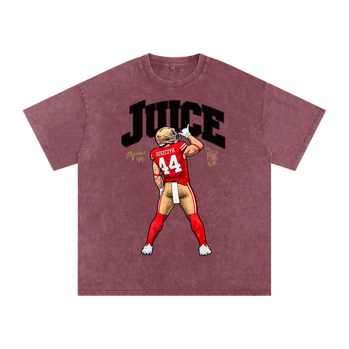 Kyle Juszczyk "Juice Pose" Washed Boxy T-shirt