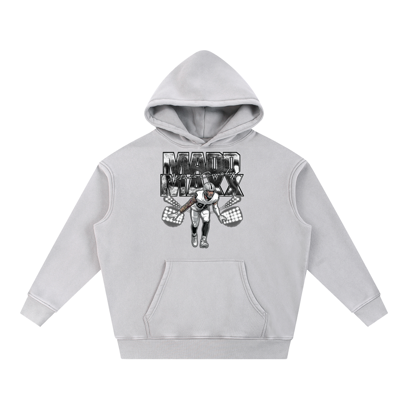 Maxx Crosby Illustration Oversized Washed Hoodie
