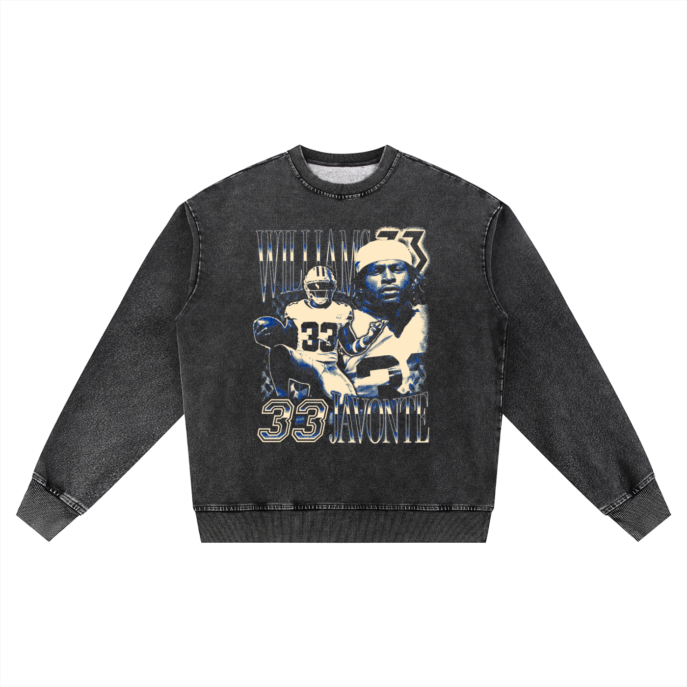 Javonte Williams Vintage Oversized Washed Sweatshirt
