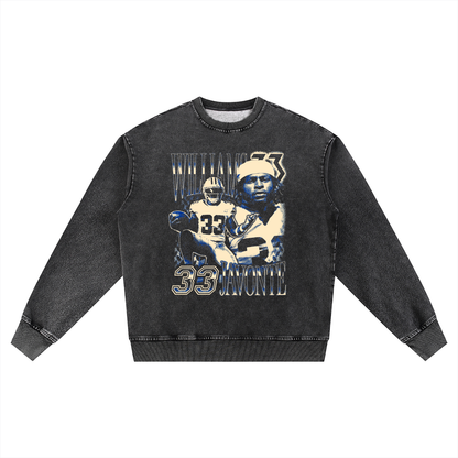 Javonte Williams Vintage Oversized Washed Sweatshirt