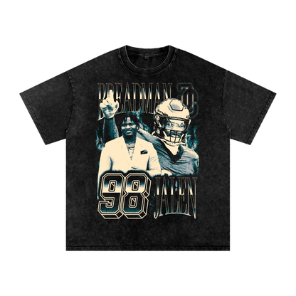 Jalen Carter Vintage Oversized Washed T-shirt