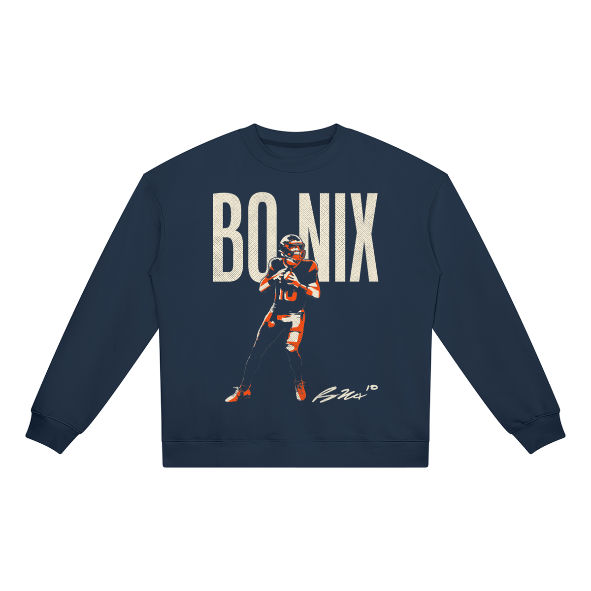 Bo Nix Halftone Heavyweight Crewneck