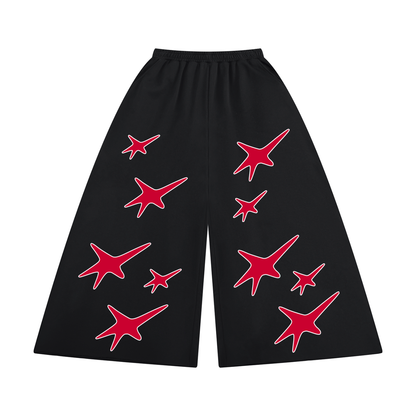Women's Raw Edge Wide Leg Sweatpants