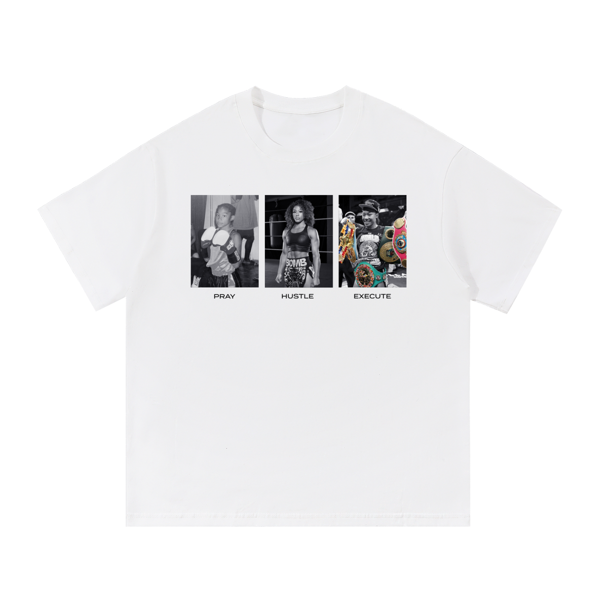 Alycia Baumgardner Pray Hustle Execute Oversized T-shirt