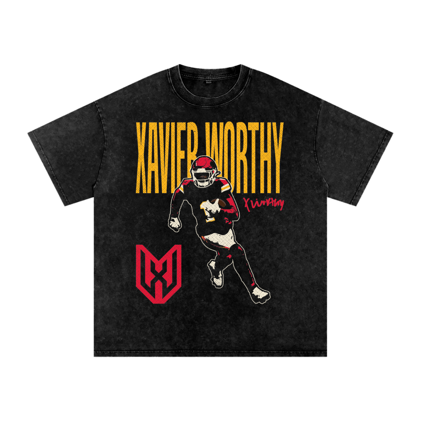 Xavier Worthy "Halftone" Boxy T-Shirt