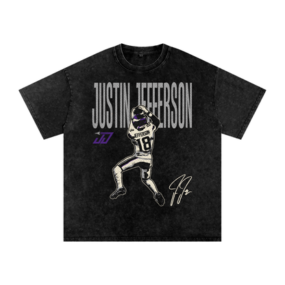 Justin Jefferson Halftone Boxy Washed T-shirt