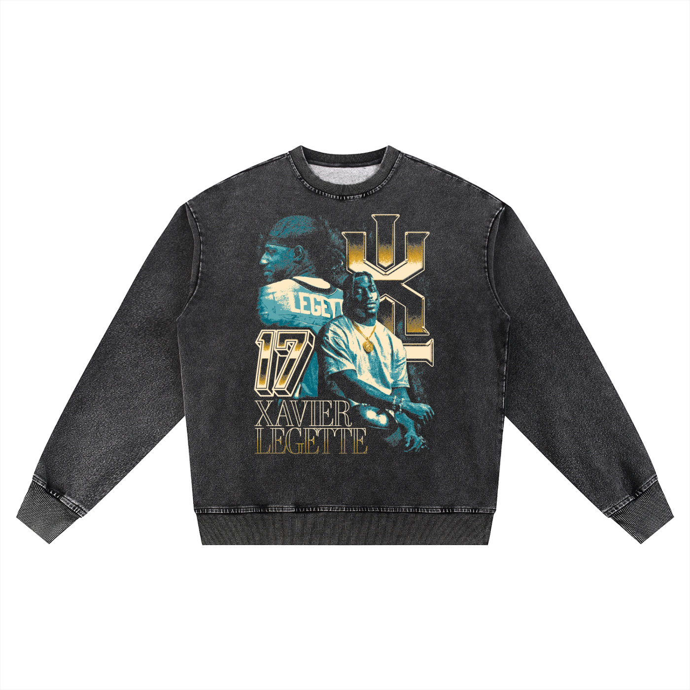 Xavier Legette Vintage Oversized Washed Sweatshirt